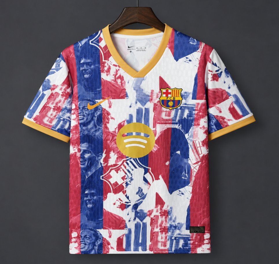 26/27 Barcelona Special "Legends" Graphic White/Blue/Red Commemorative Jersey