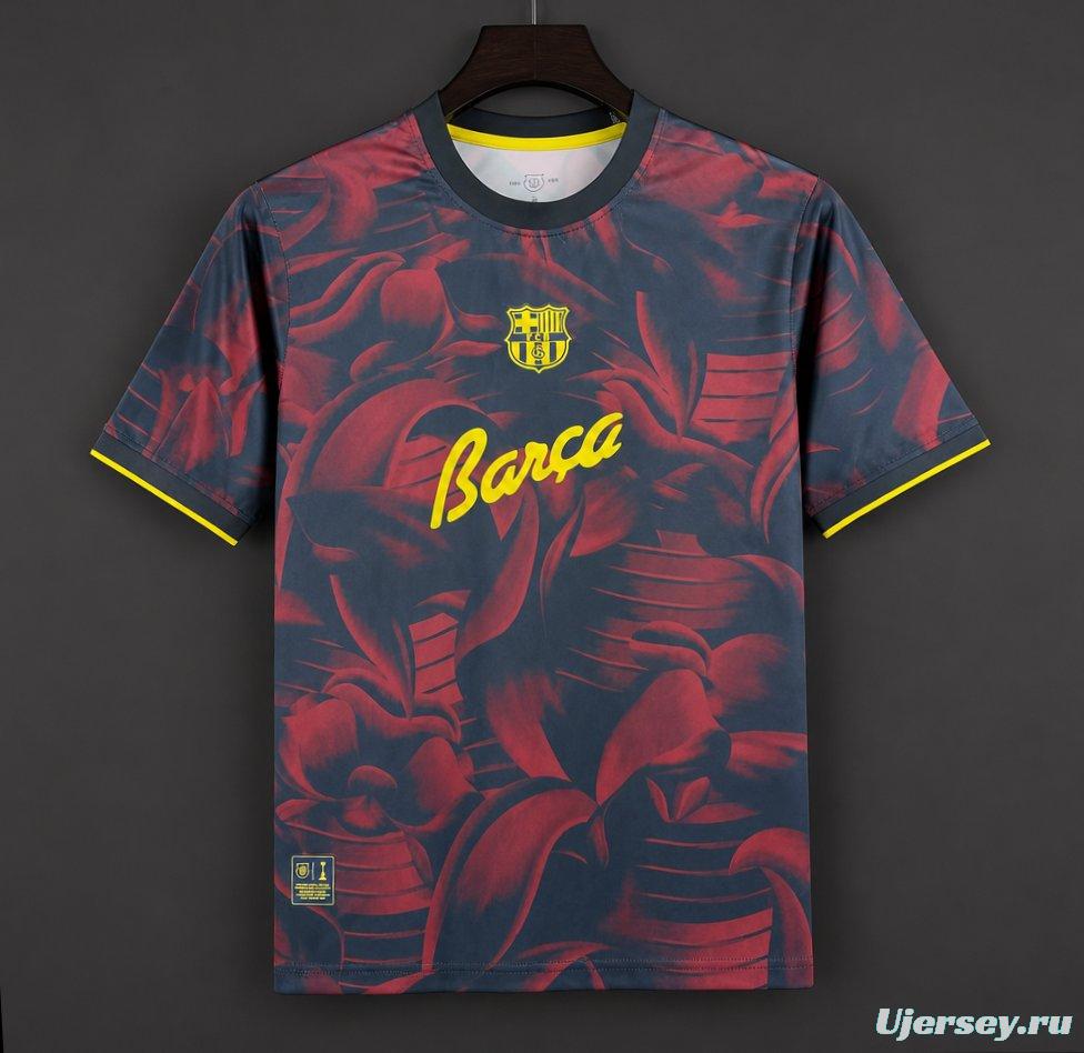 26/27 Barcelona Special Abstract Red & Blue "Barça" Script Jersey