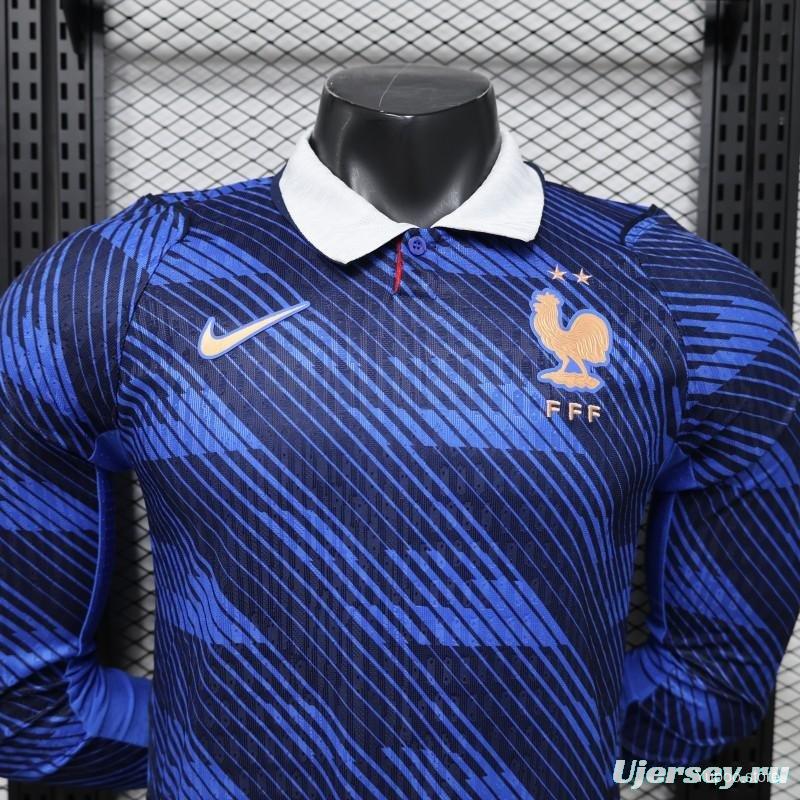 Player Version 2026 France Home Long Sleeve Jersey