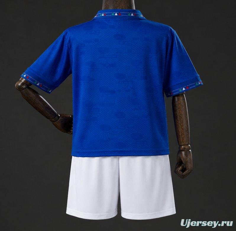 1994 Kids Italy Home Retro Kit Jersey Size 16-28