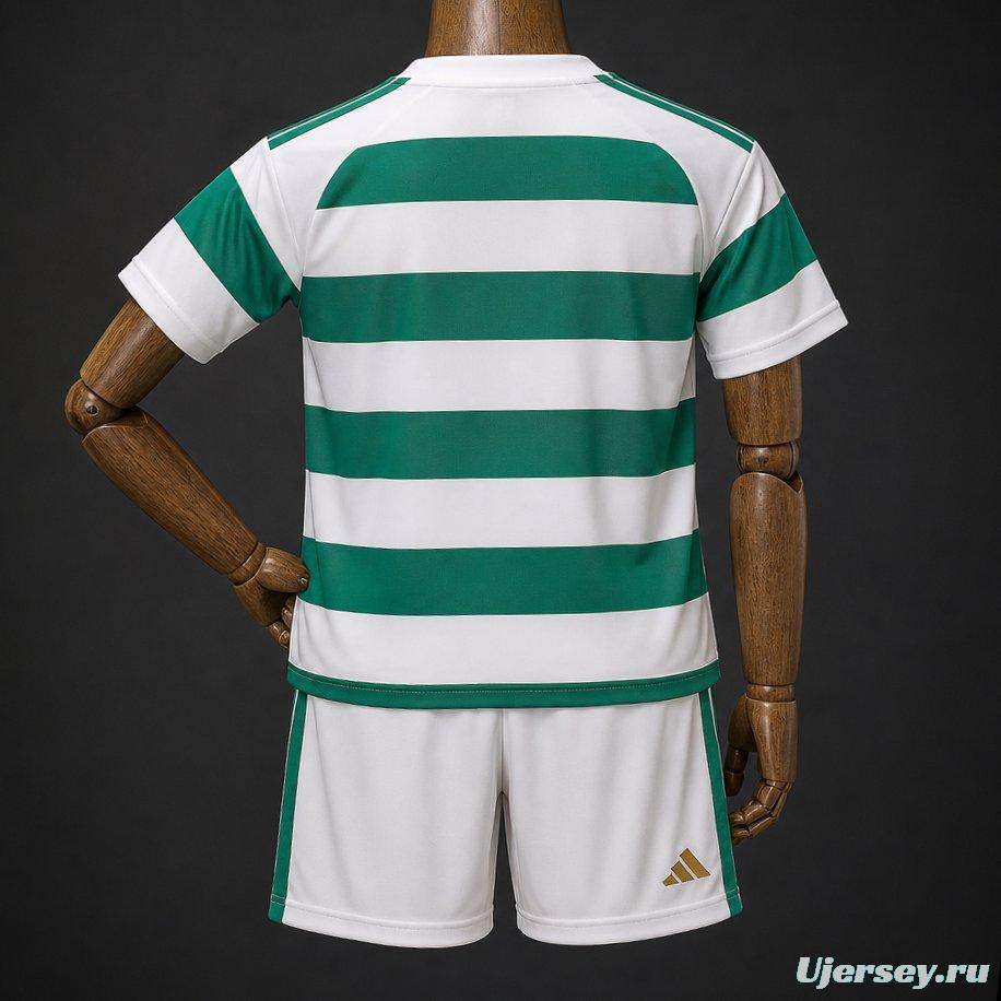 26/27 Kids Celtic Home Jersey -No Sponsors