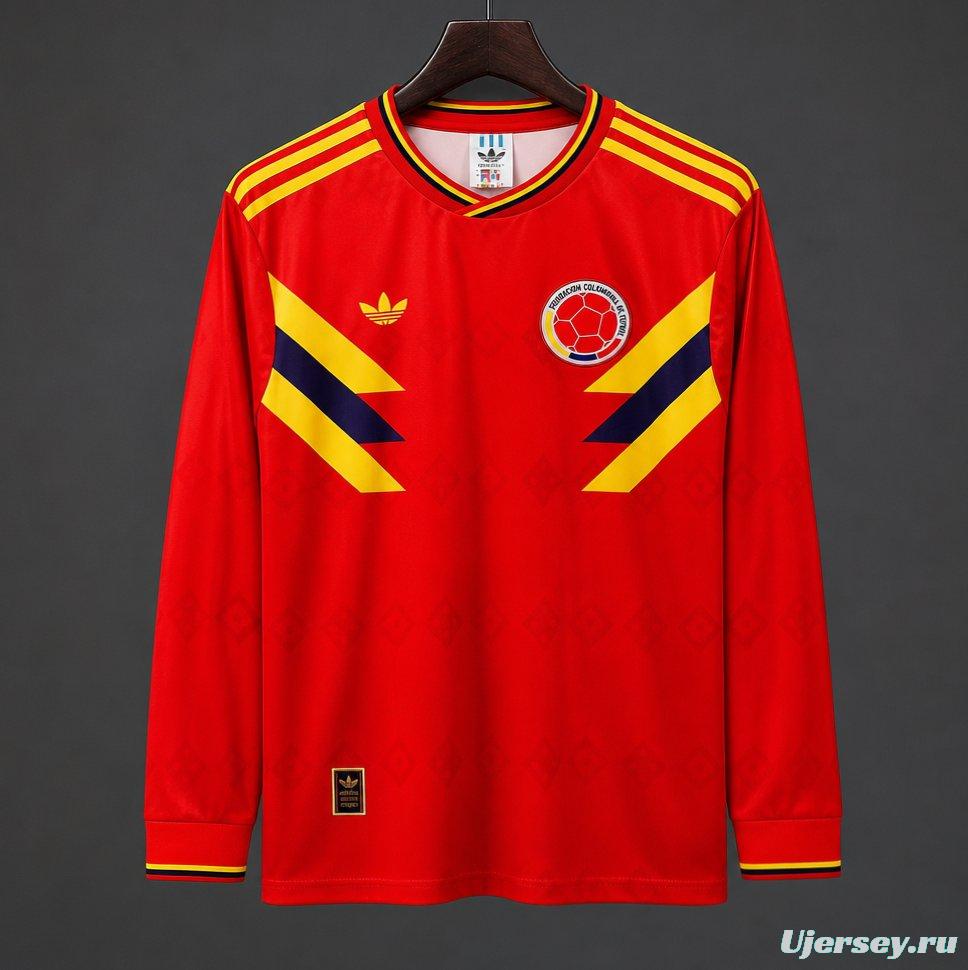 Retro 1990 Colombia Away Long Sleeve Jersey
