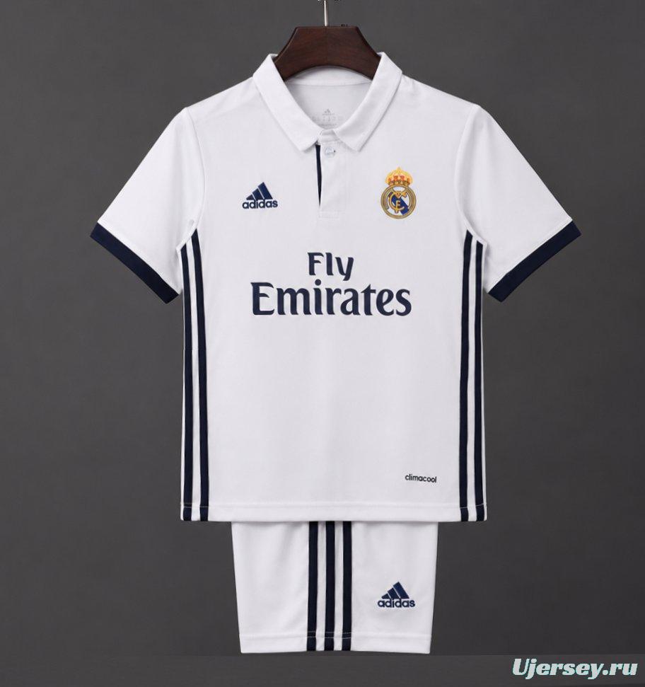 Retro Kids 16/17 Real Madrid Home Jersey