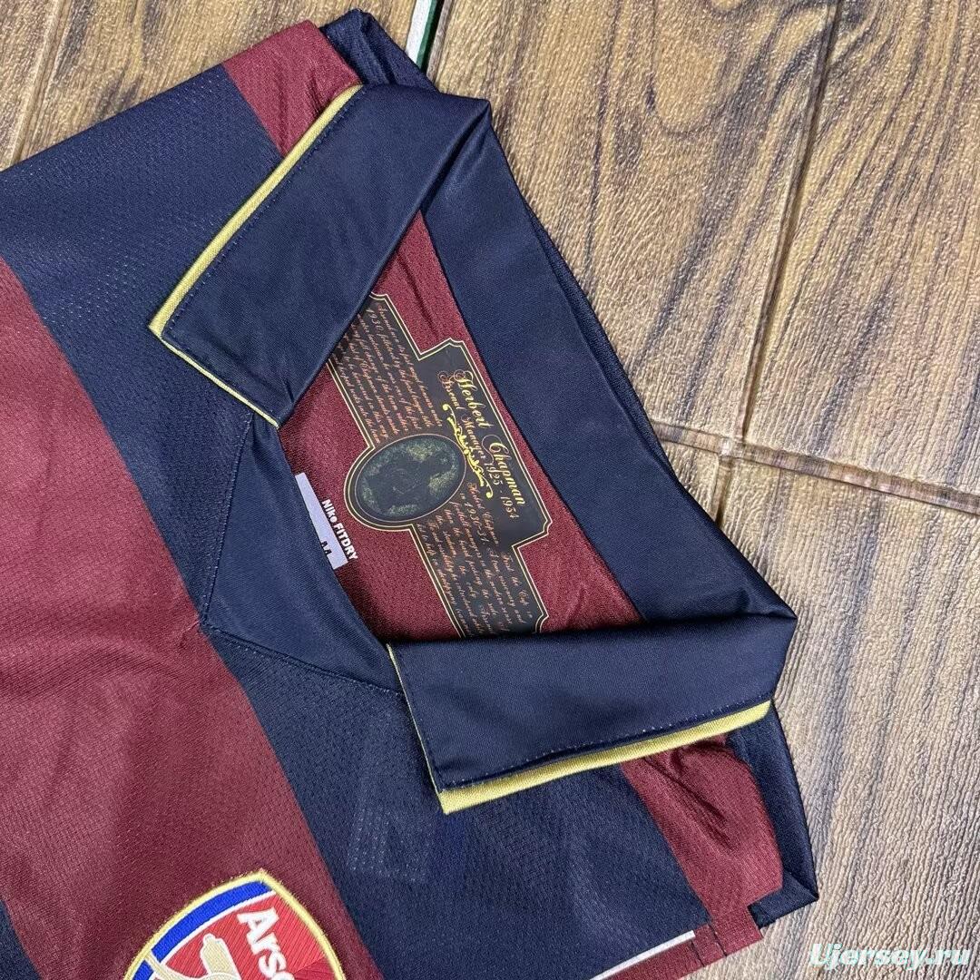 Retro 07/08 Arsenal Third Dark Blue/Maroon Jersey