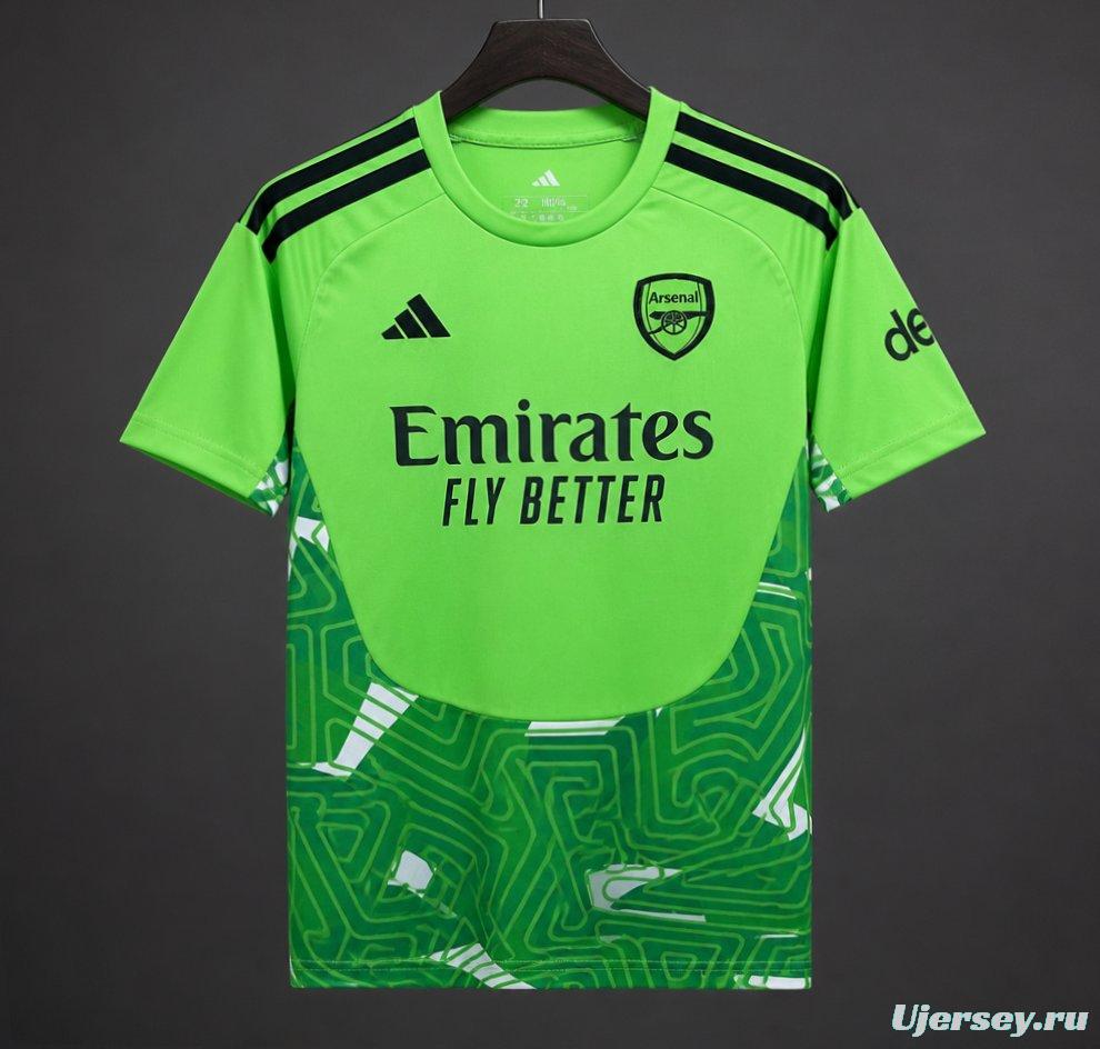 26/27 Arsenal Goalkeeper Neon Green/Dark Green Jersey