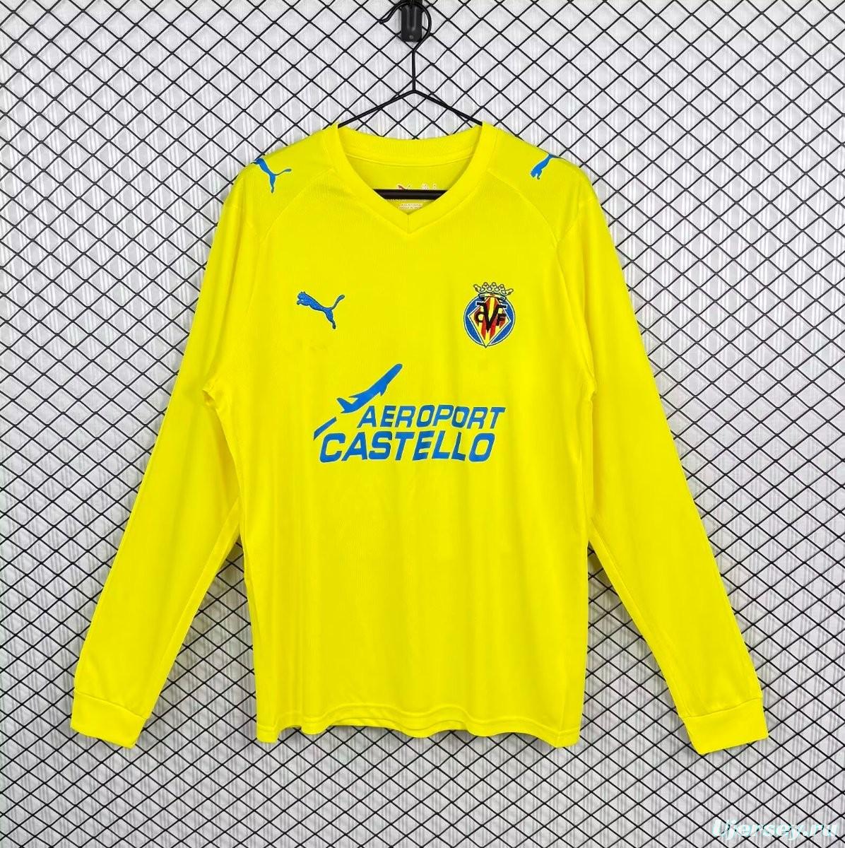 Retro 08/09 Villarreal CF Home Long Sleeve Jersey