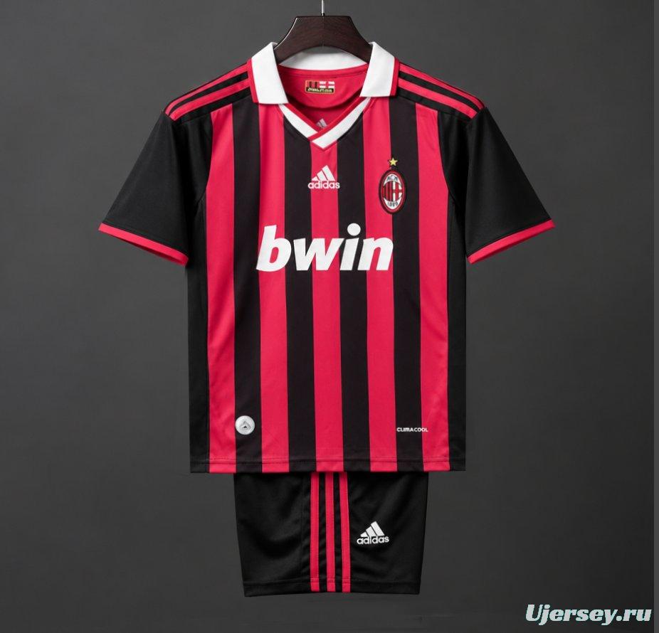 Retro Kids 09/10 AC Milan Home Jersey