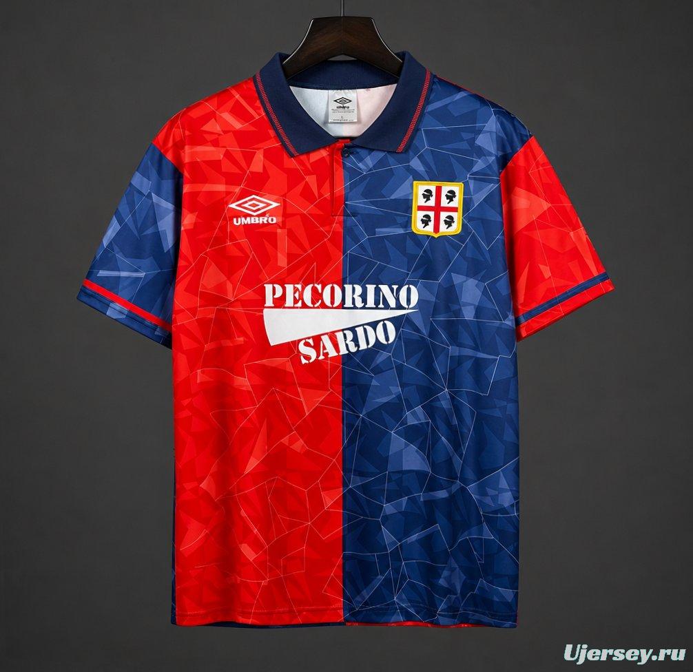 Retro 92/93 Cagliari Calcio Home Jersey
