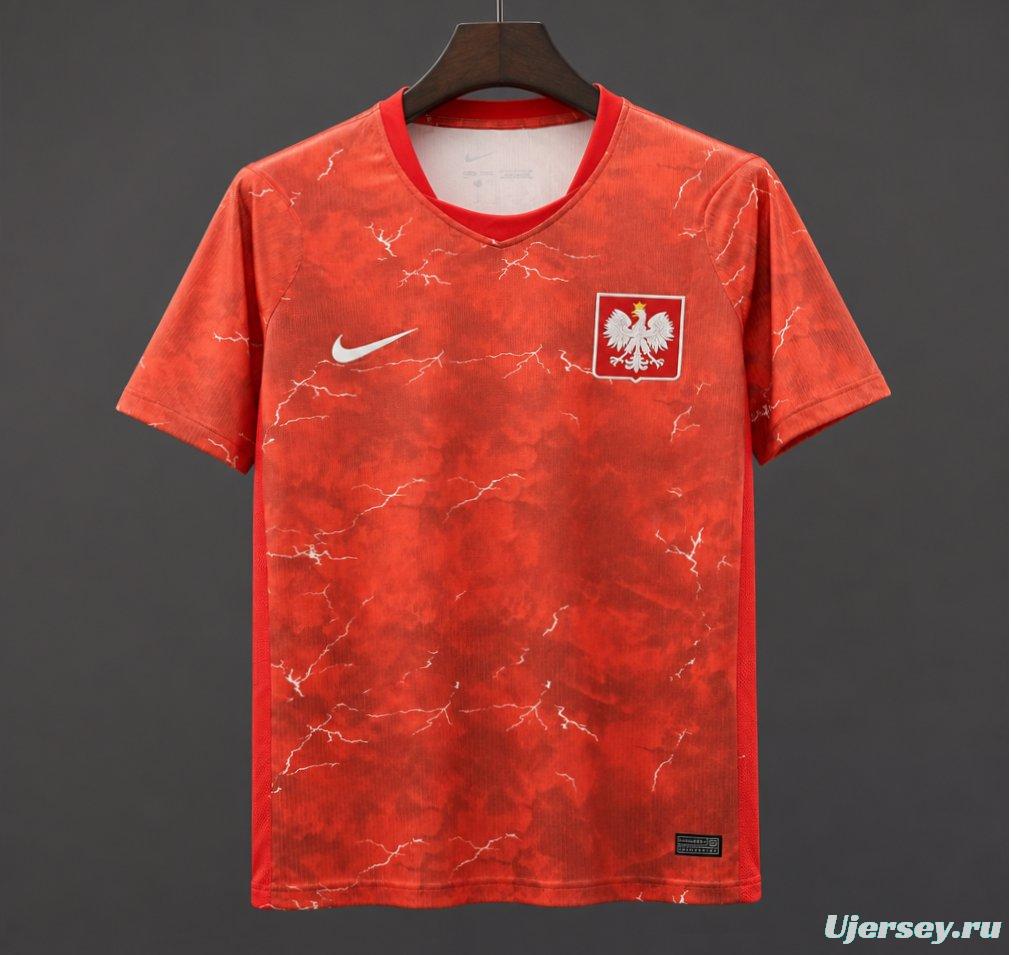 2026 Poland Away Vibrant Red Jersey