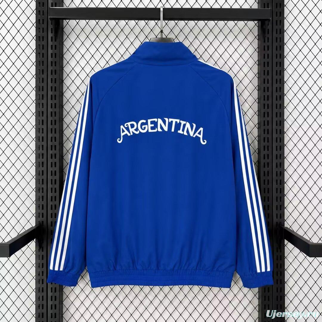 2026 Argentina BLue Full Zipper Windbreaker