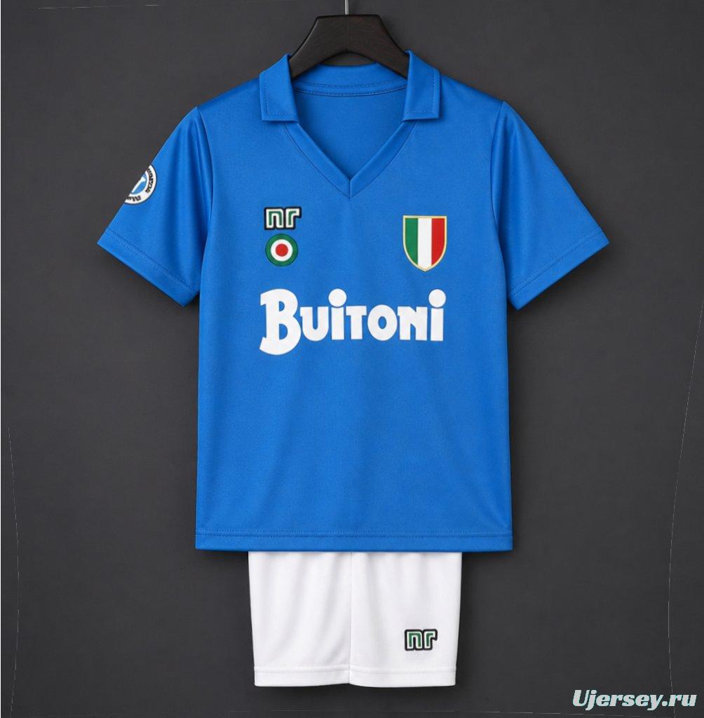 Retro Kids 87/88 Napoli Home Jersey