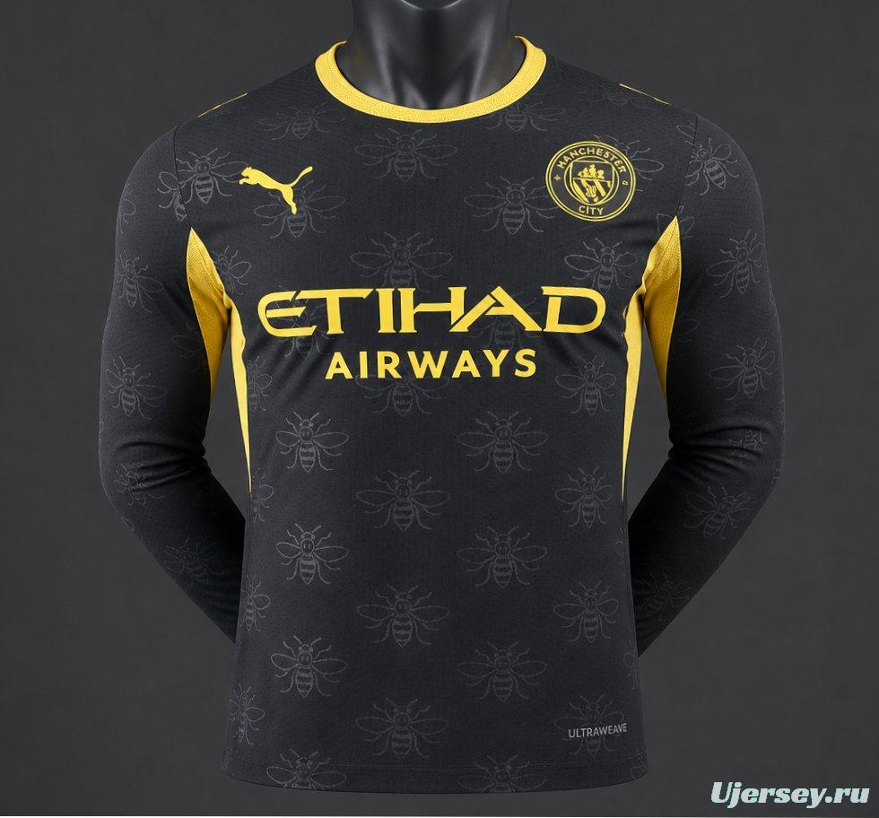 Player Version 26/27 Manchester City Away Black Long Sleeve Jersey