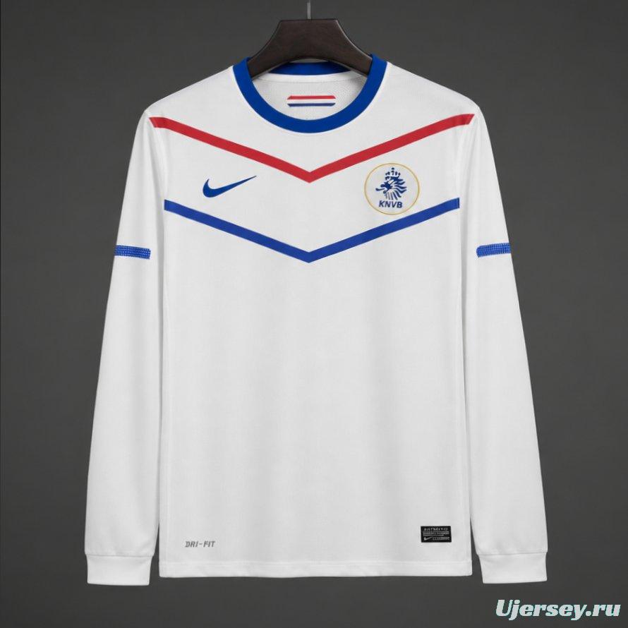 Retro 2012 Netherlands Away Long Sleeve Jersey