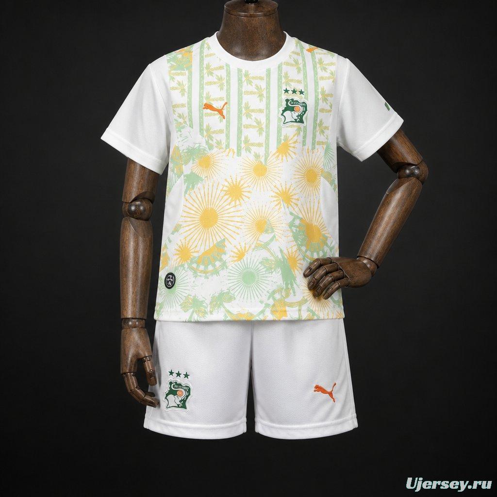 2026 Kids Ivory Coast World Cup Away Kit