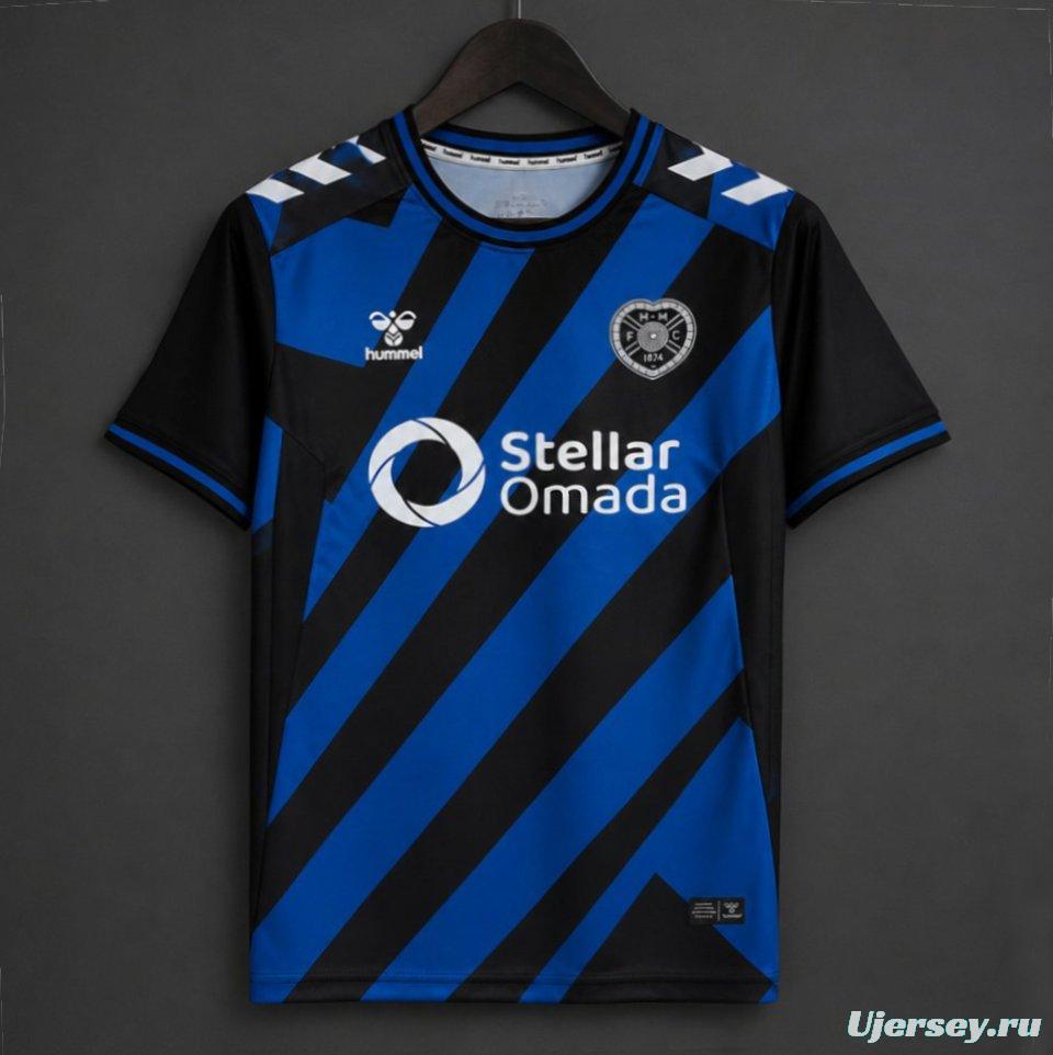 26/27 Heart of Midlothian FC Third Blue&Black Stripe Jersey
