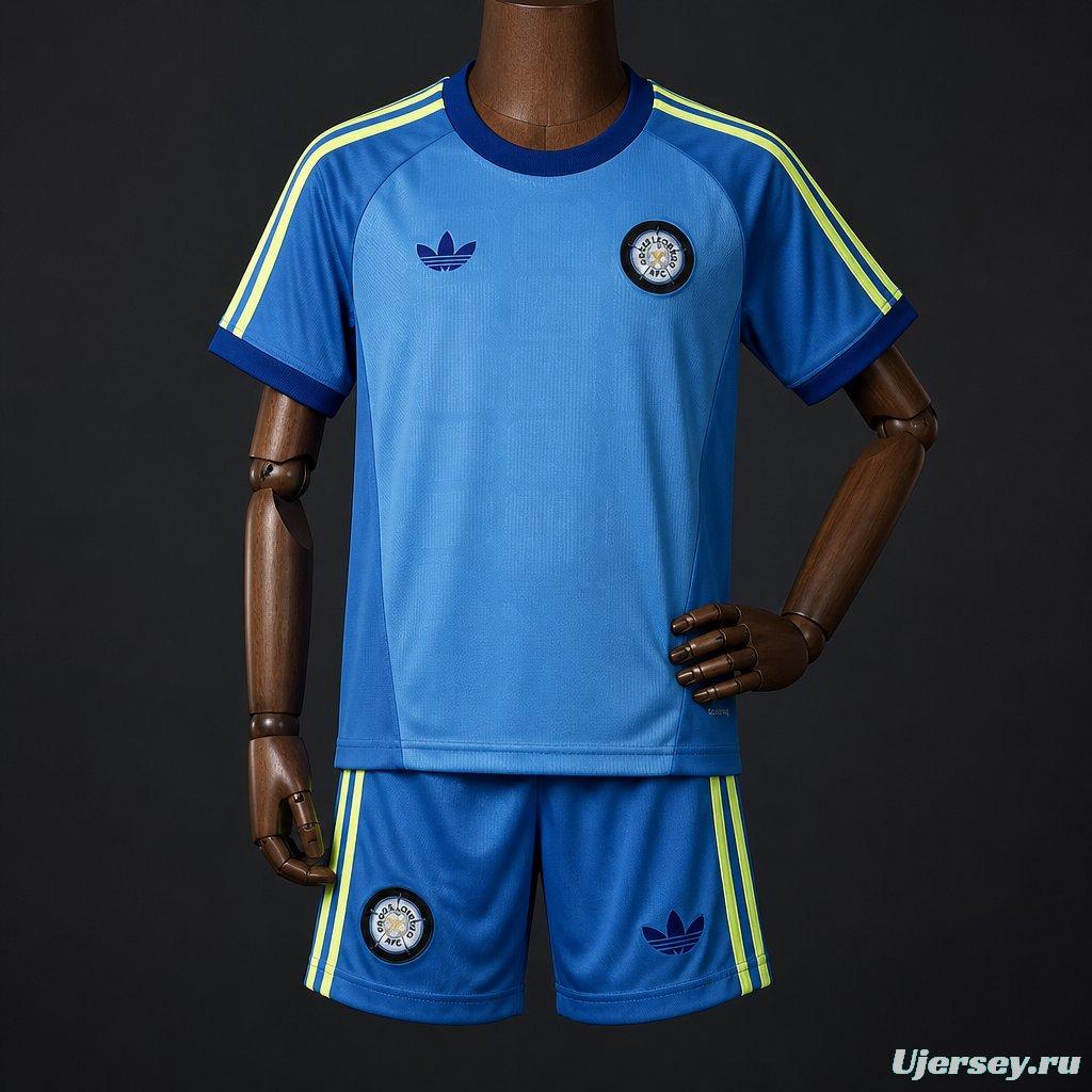 26/27  Kids Leeds United Blue Goalkeeper  Jersey
