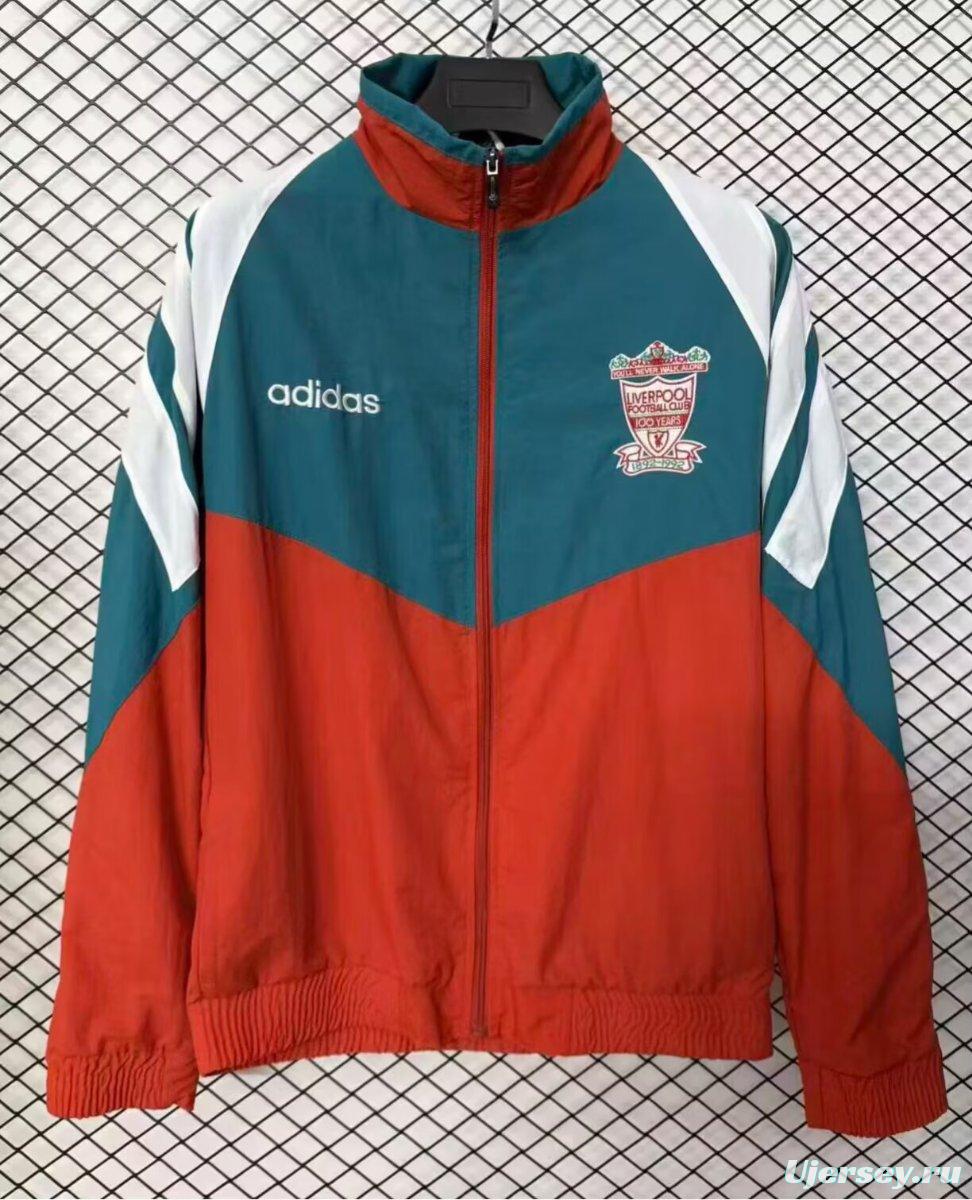 Retro 92/93 Liverpool Centenary Full Zipper Rain Jacket