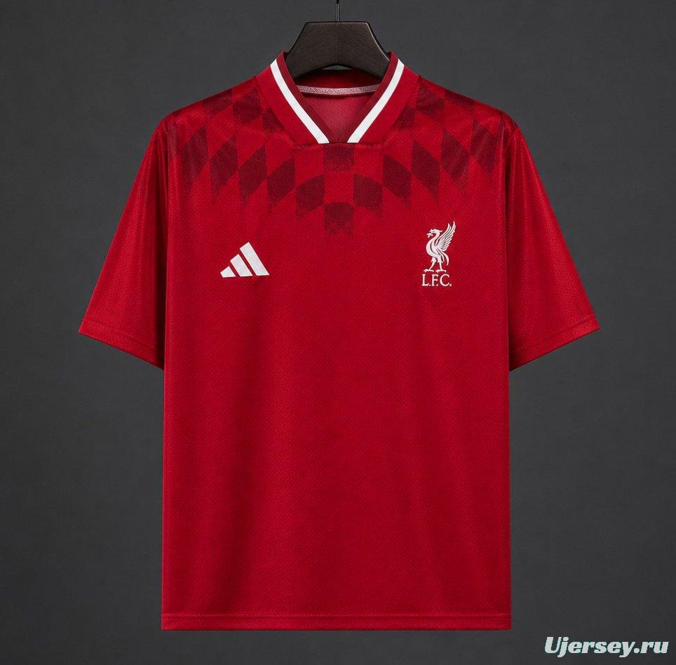26/27 Liverpool Red Geometric Pattern Retro Special Edition Jersey