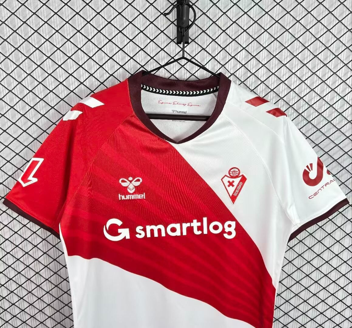 26/27 SD Eibar Red & White Diagonal Split Home Jersey