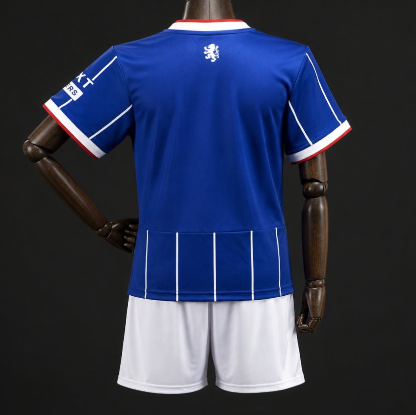 Kids 26/27 Rangers FC Blue Pinstripe Home Jersey Kit