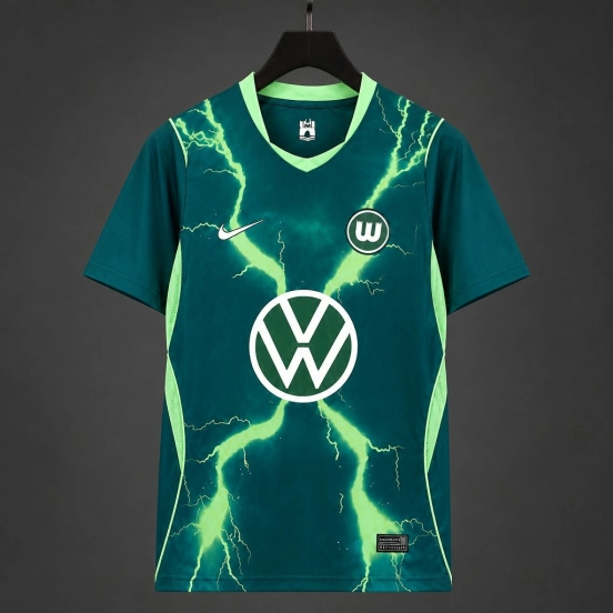26/27 Wolfsburg Home Gark Green Jersey