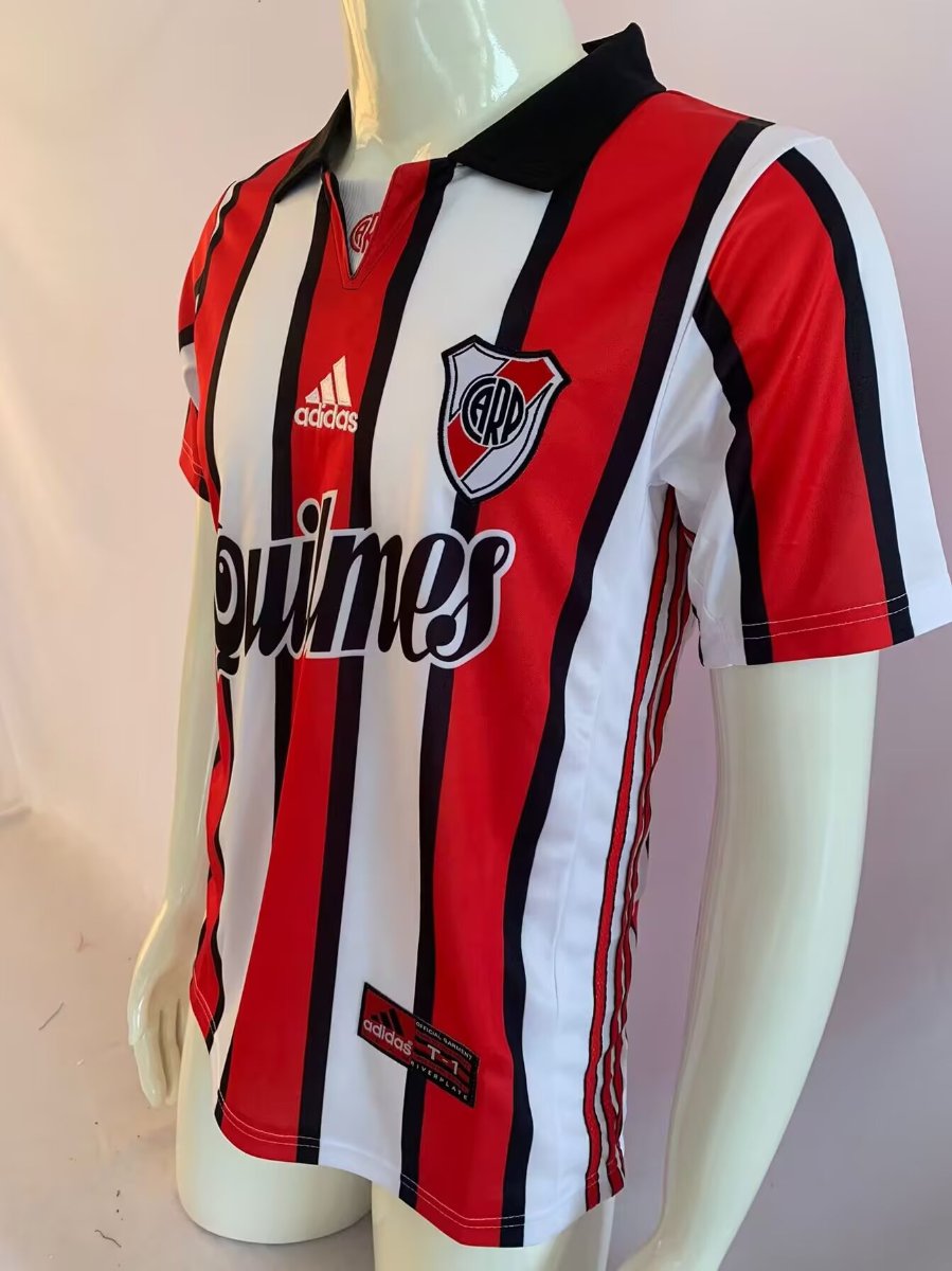 Retro 99/00 River Plate Third Red/White  Stripes Jersey