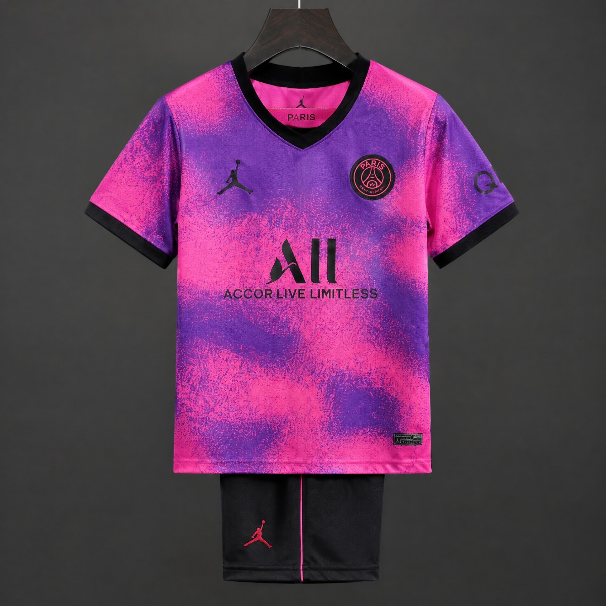 Retro 20-21 Kids PSG Paris Forth Pink Jersey