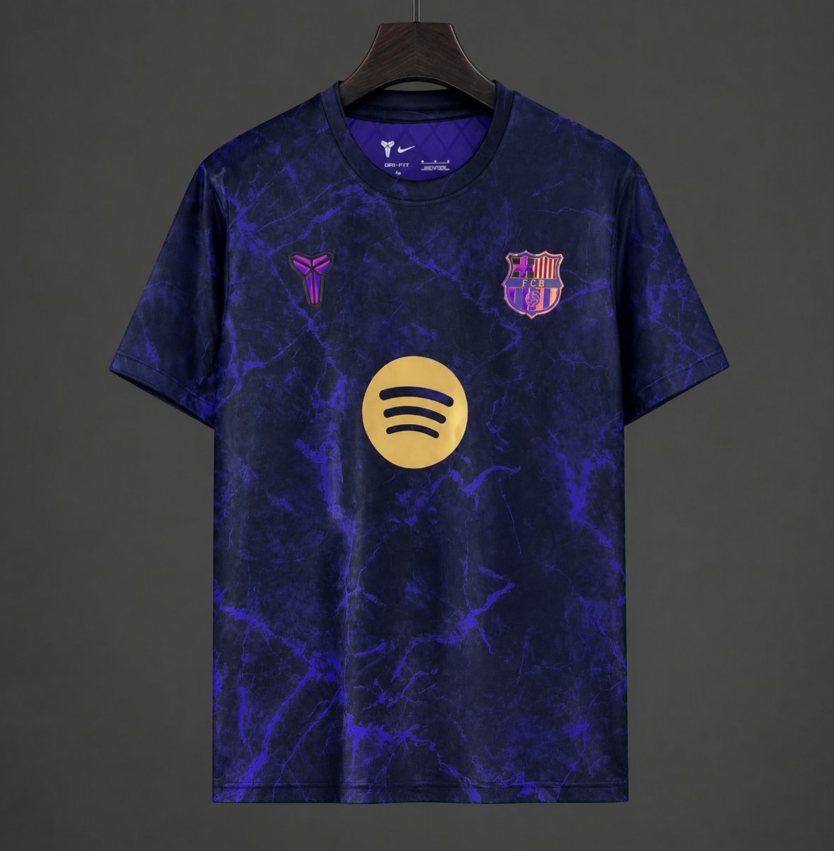 26/27 Barcelona Purple Marbled Pattern Pre-Match Jersey
