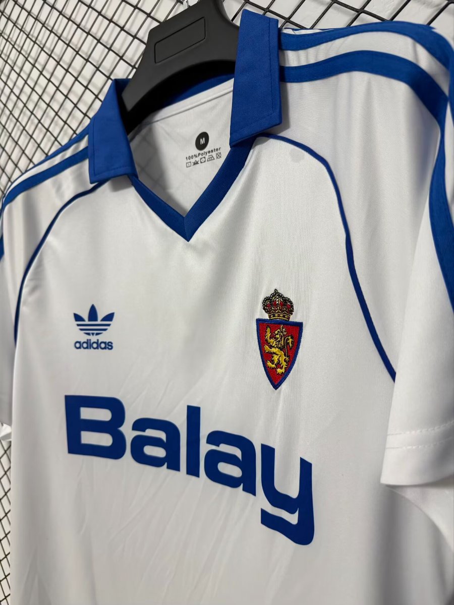 Retro 90/91 Real Zaragoza Home White Jersey