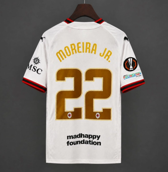 26/27 AC Milan x Slam Jam Grey Special Limited Edition Jersey With Nations League Printing and patch